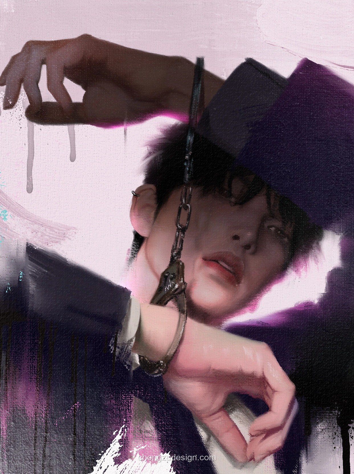 Procreate油画混合干湿粗肌理感手绘绘画笔刷素材（0014）