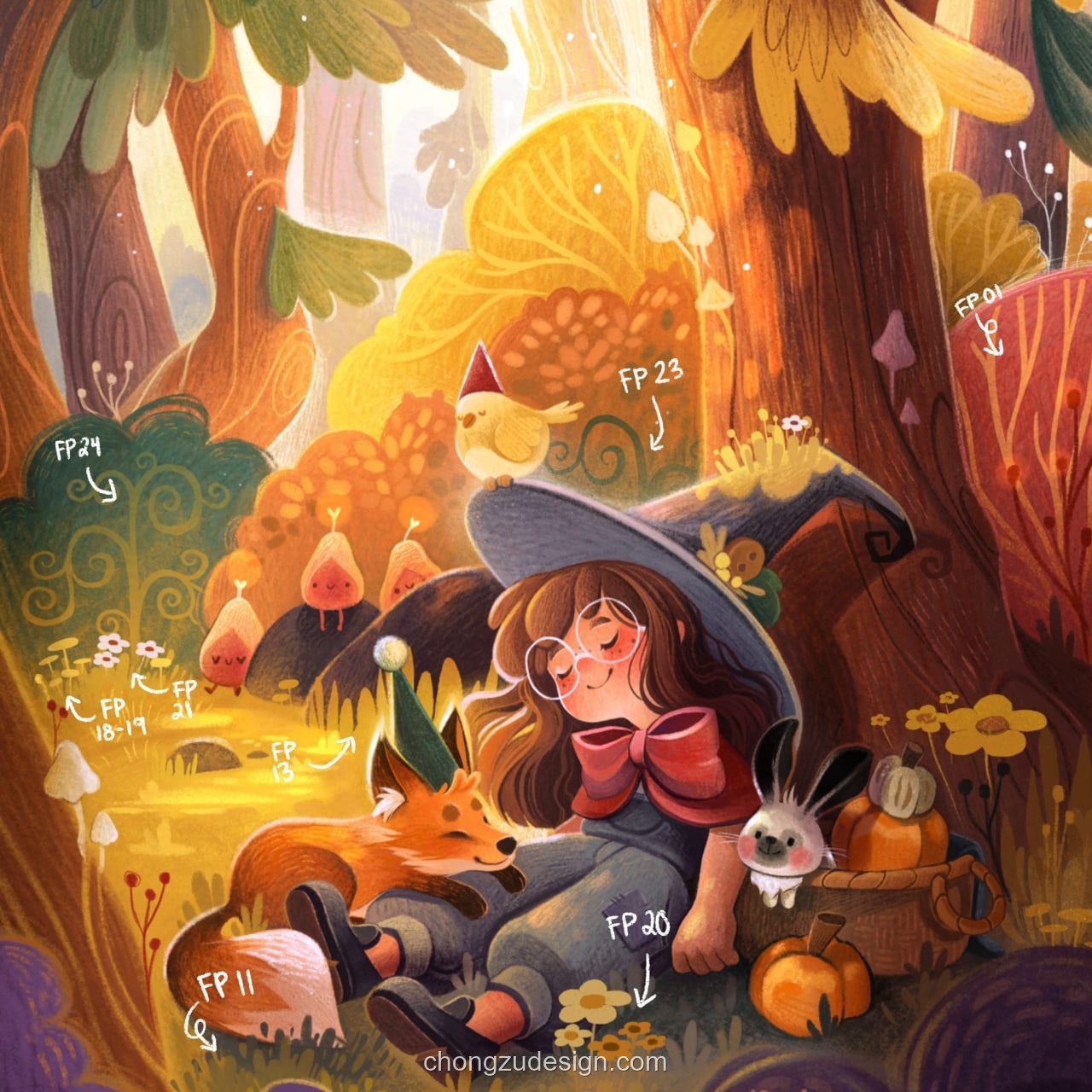 Procreate自然植物插画笔刷合封面展示