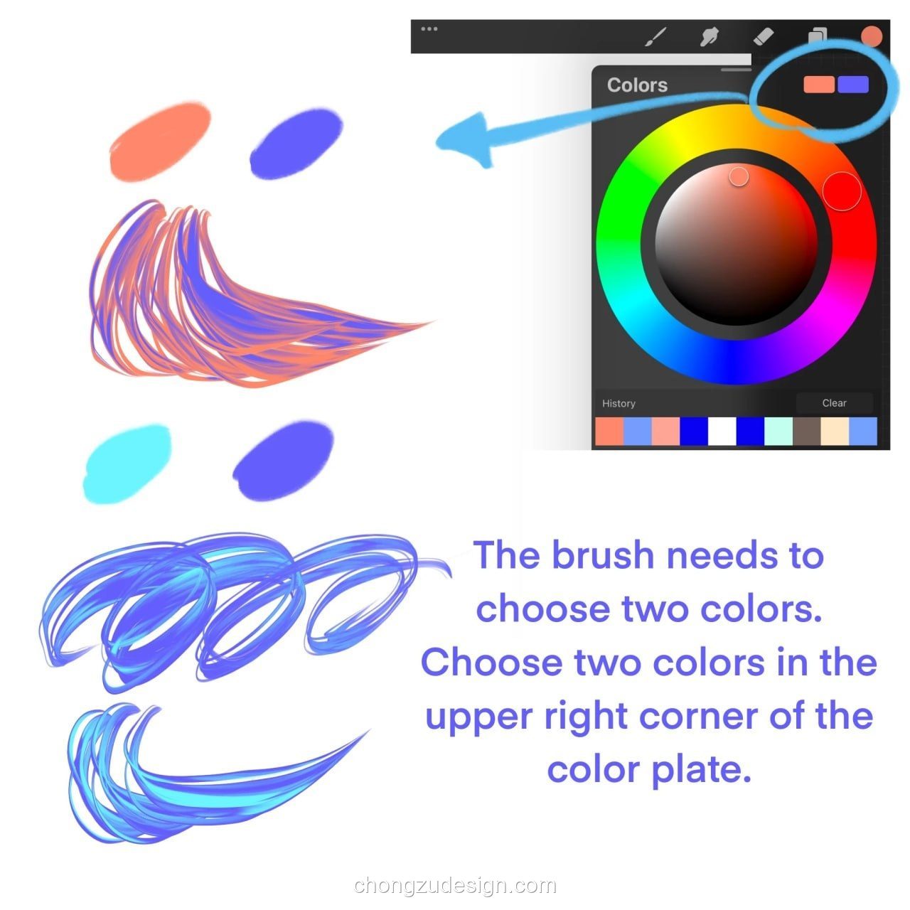 Procreate动漫角色发型绘制笔预览4