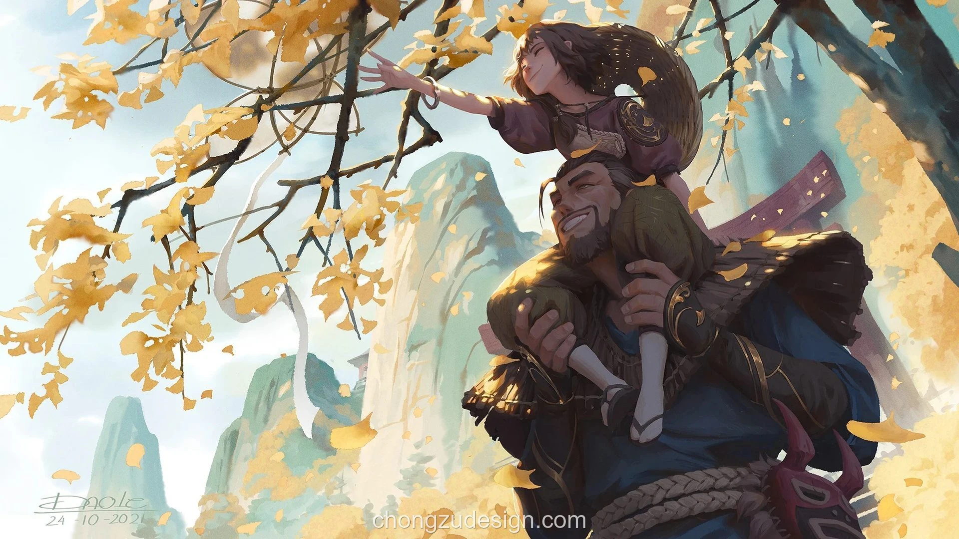 光影氛围插画风景场景绘画笔刷合集Pr预览1