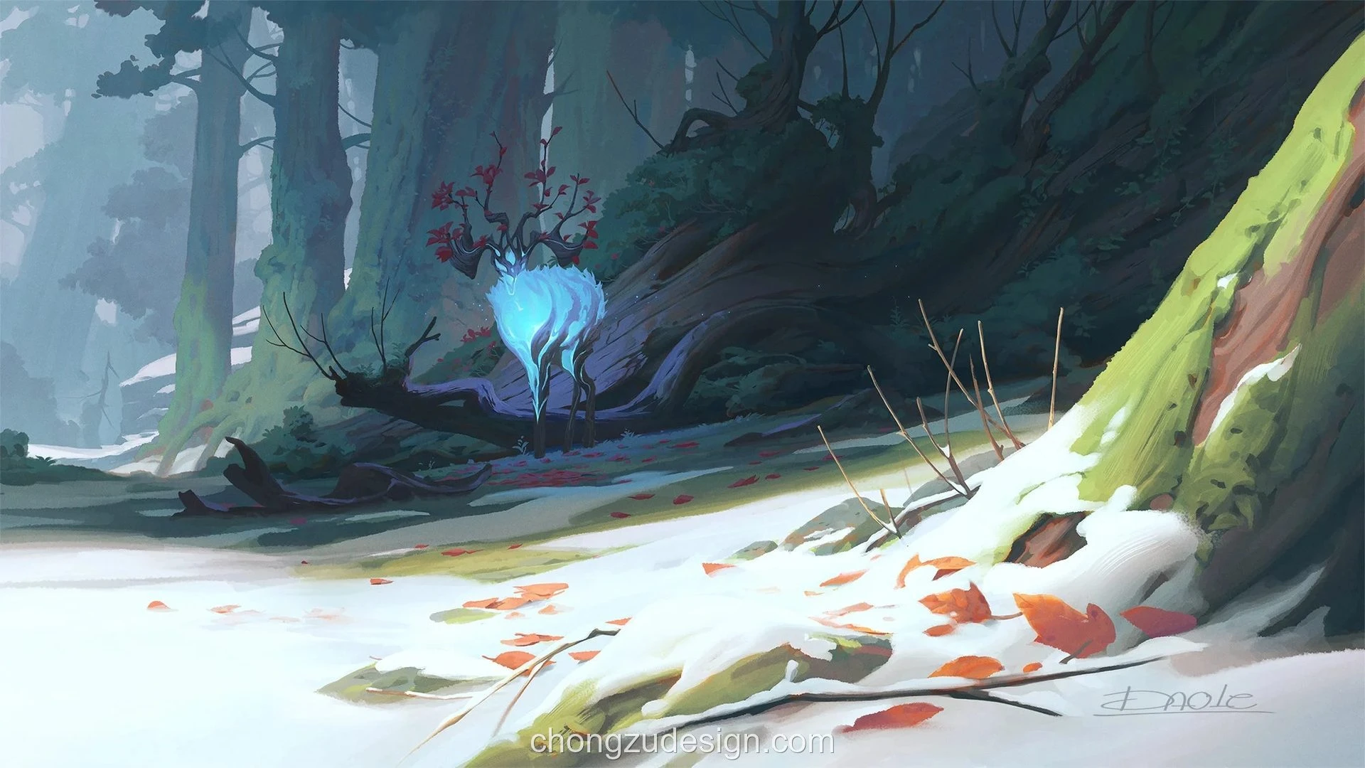 光影氛围插画风景场景绘画笔刷合集Pr预览2
