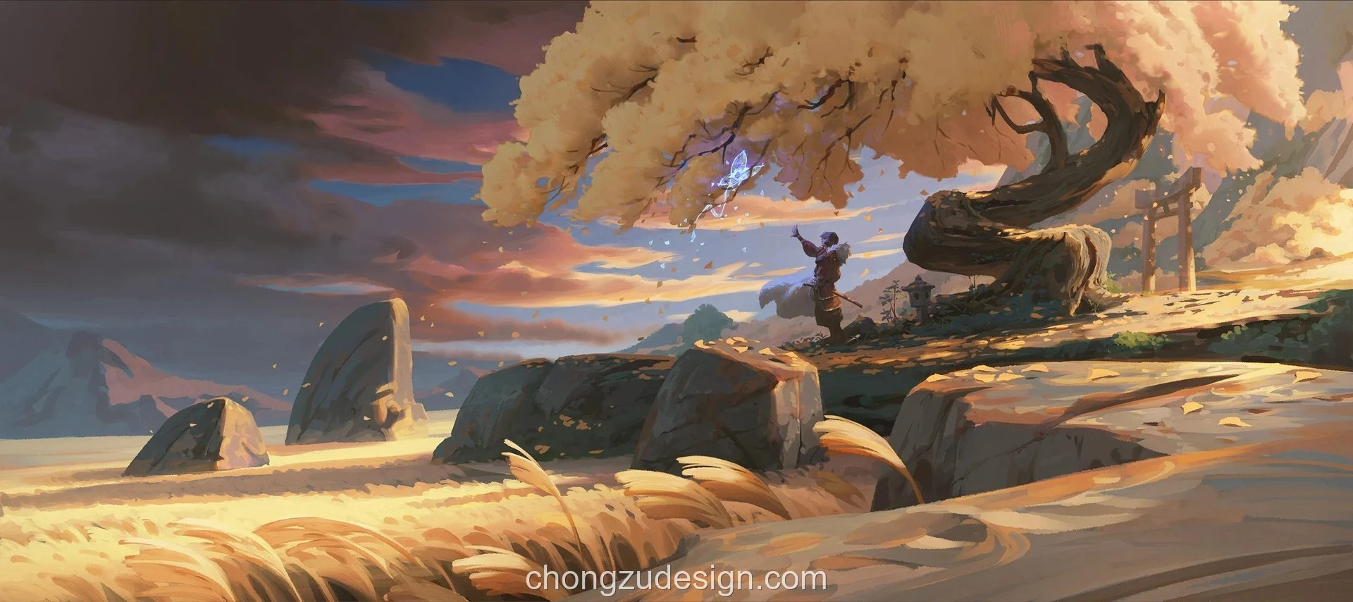 光影氛围插画风景场景绘画笔刷合集Pr预览3
