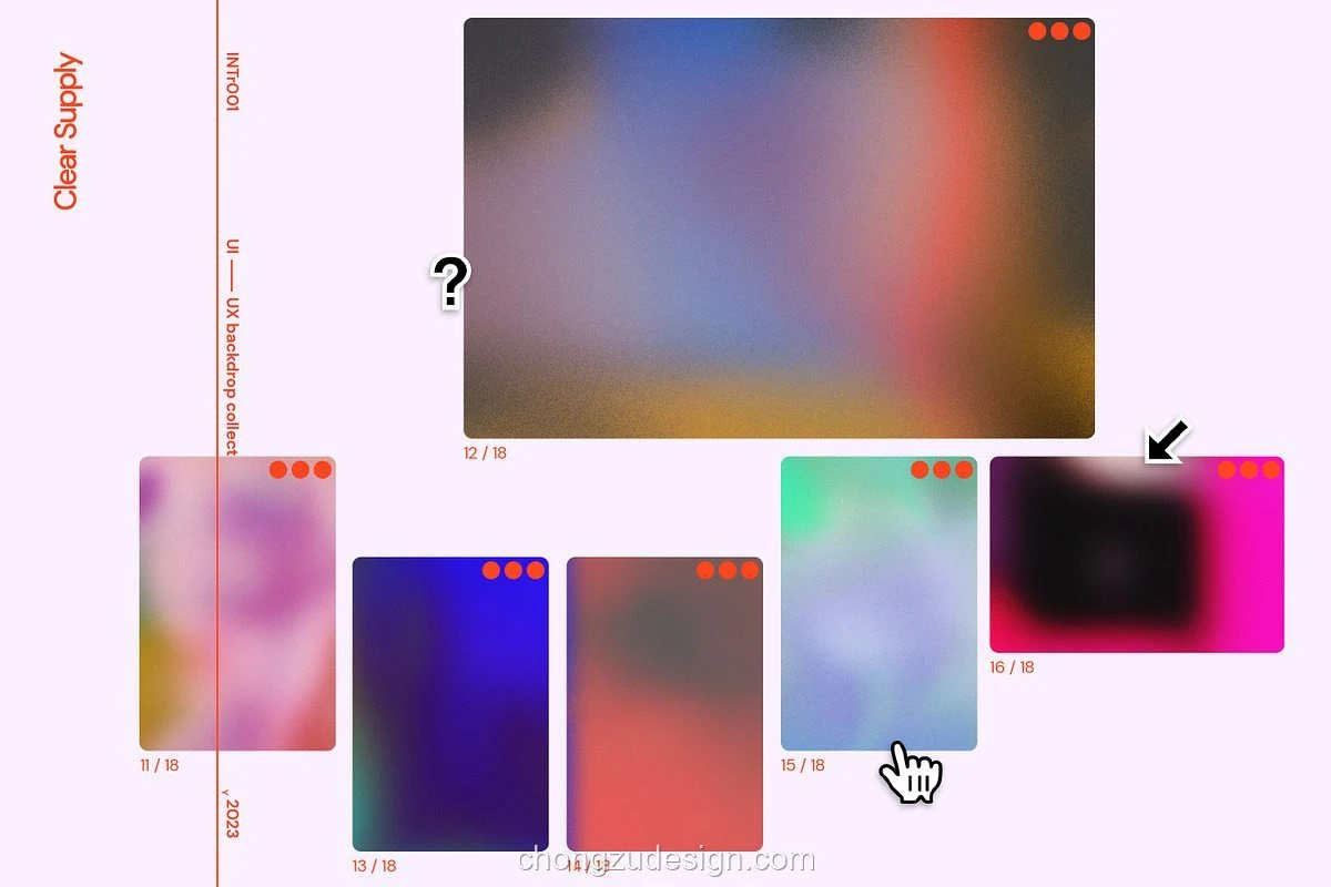 18款极简抽象弥散渐变光影背景UI海预览11