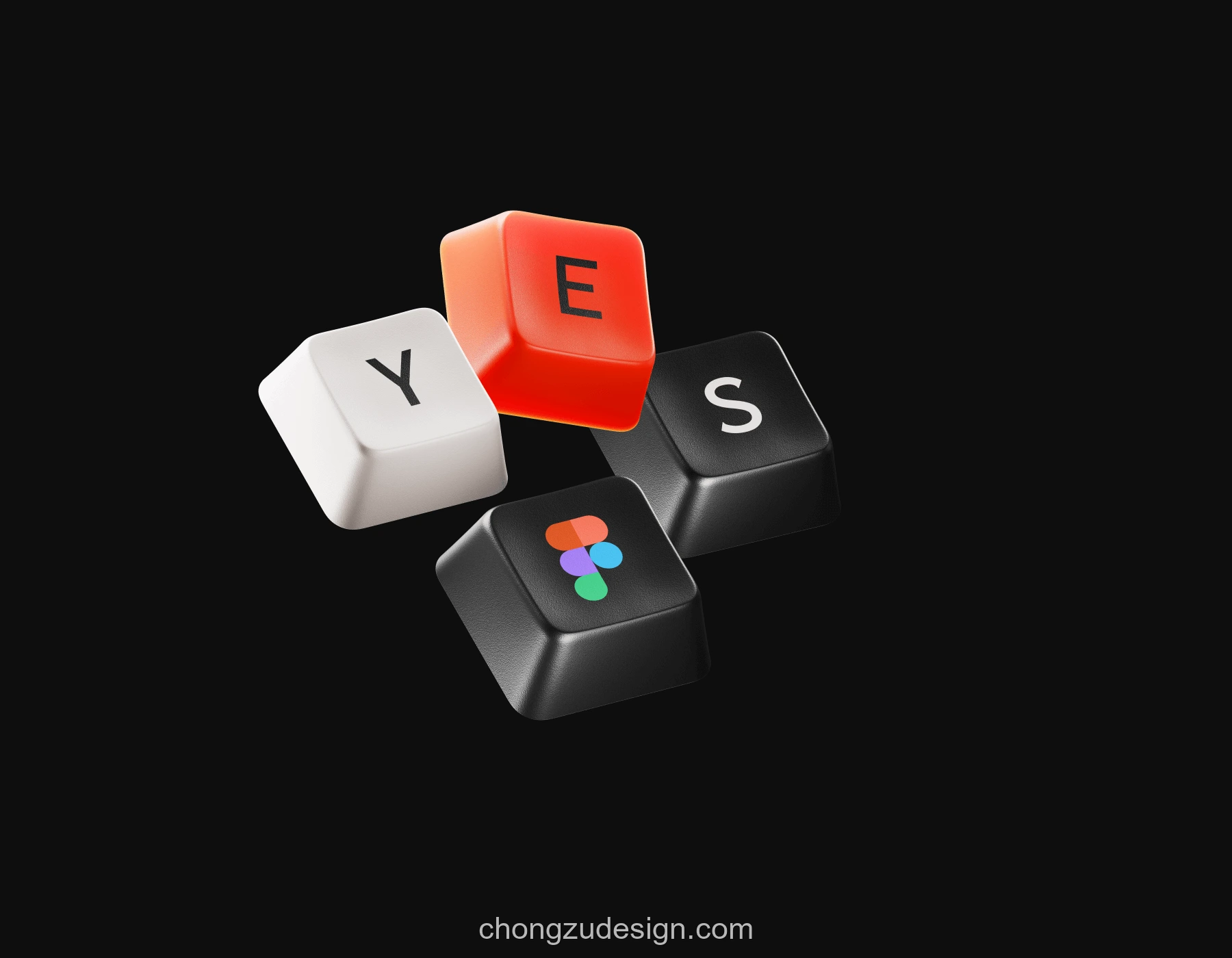276款复古3D键盘键帽字母数字软件图标PNG/Figma设计素材（0356）效果展示图 2/6