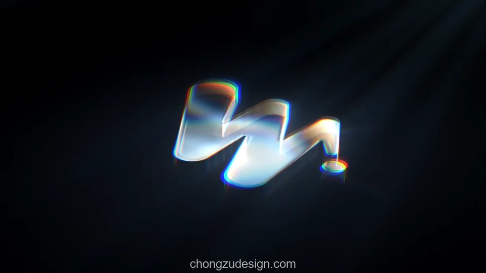 AE/PR暗黑奢华科技RGB色差反光4K Logo开场动画模板（0358）效果展示图 1/1