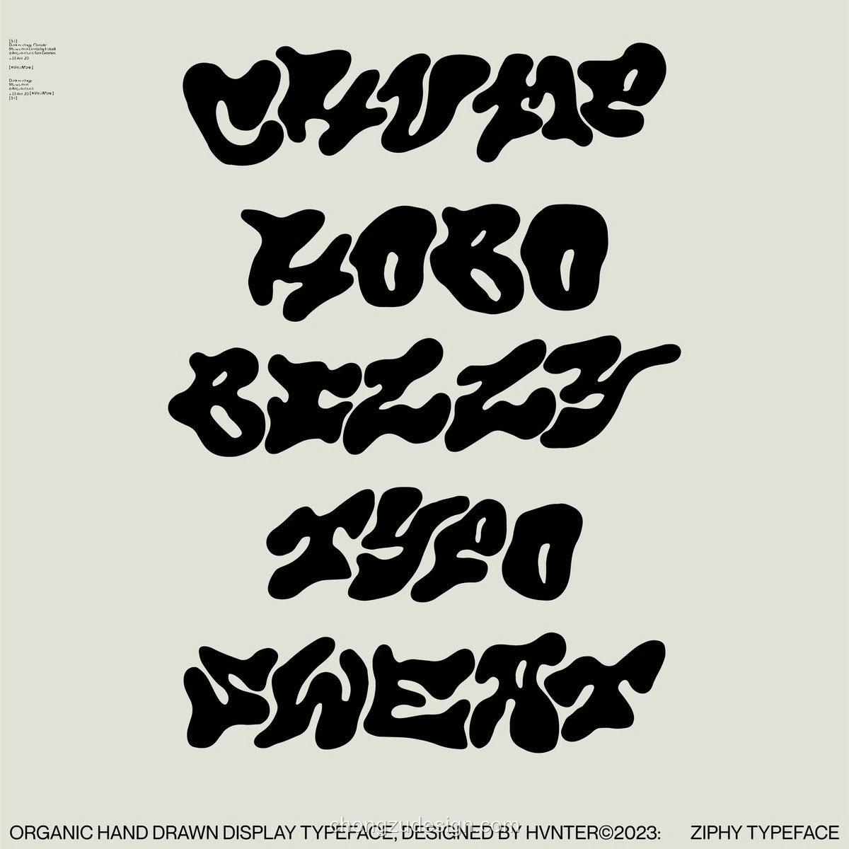 复古Y2K酸性嘻哈手绘抽象Logo标题英文字体（0373）效果展示图 2/9