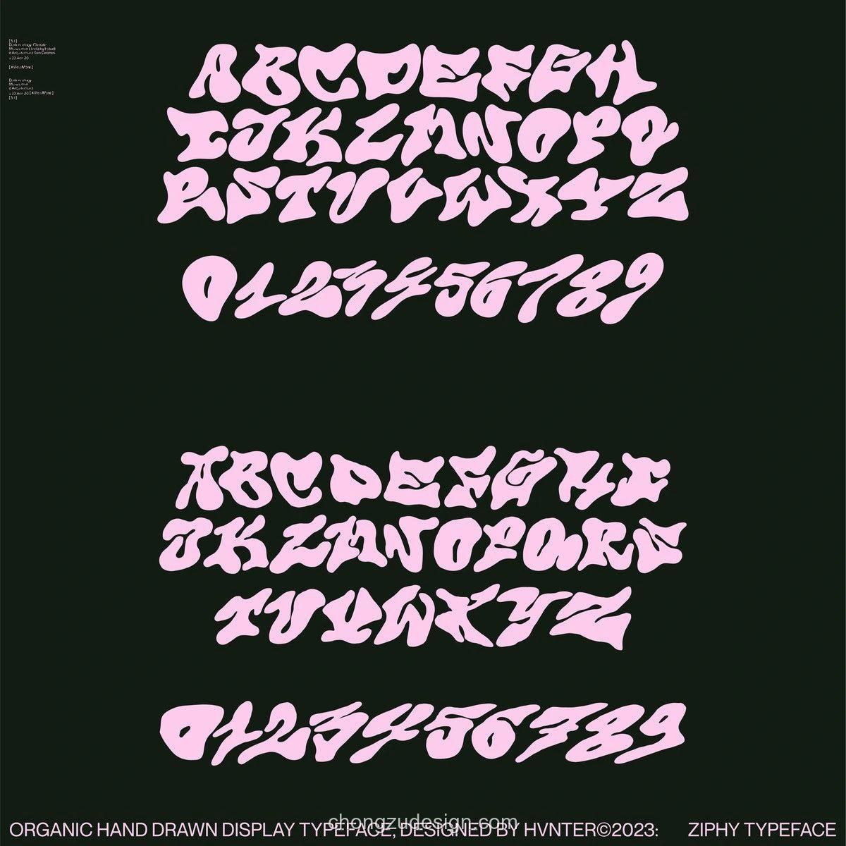 复古Y2K酸性嘻哈手绘抽象Logo标题英文字体（0373）效果展示图 3/9