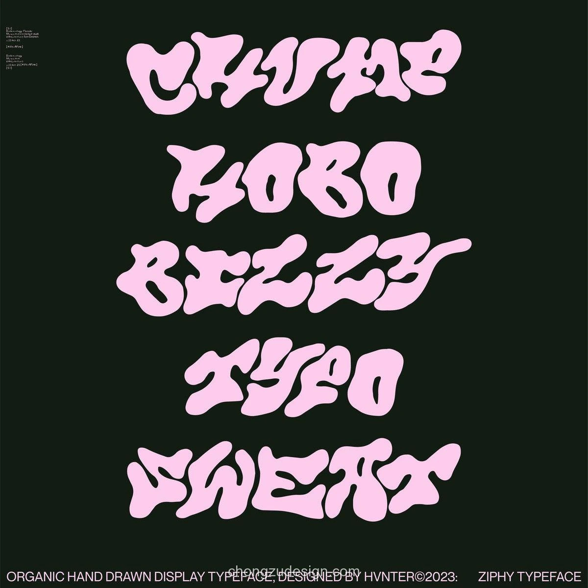 复古Y2K酸性嘻哈手绘抽象Logo标题英文字体（0373）效果展示图 5/9