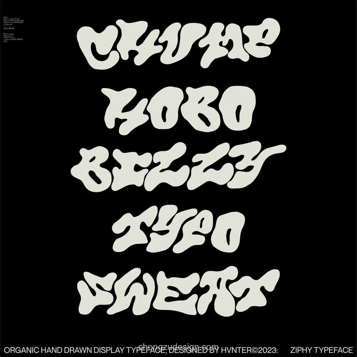 复古Y2K酸性嘻哈手绘抽象Logo标题英文字体（0373）效果展示图 6/9