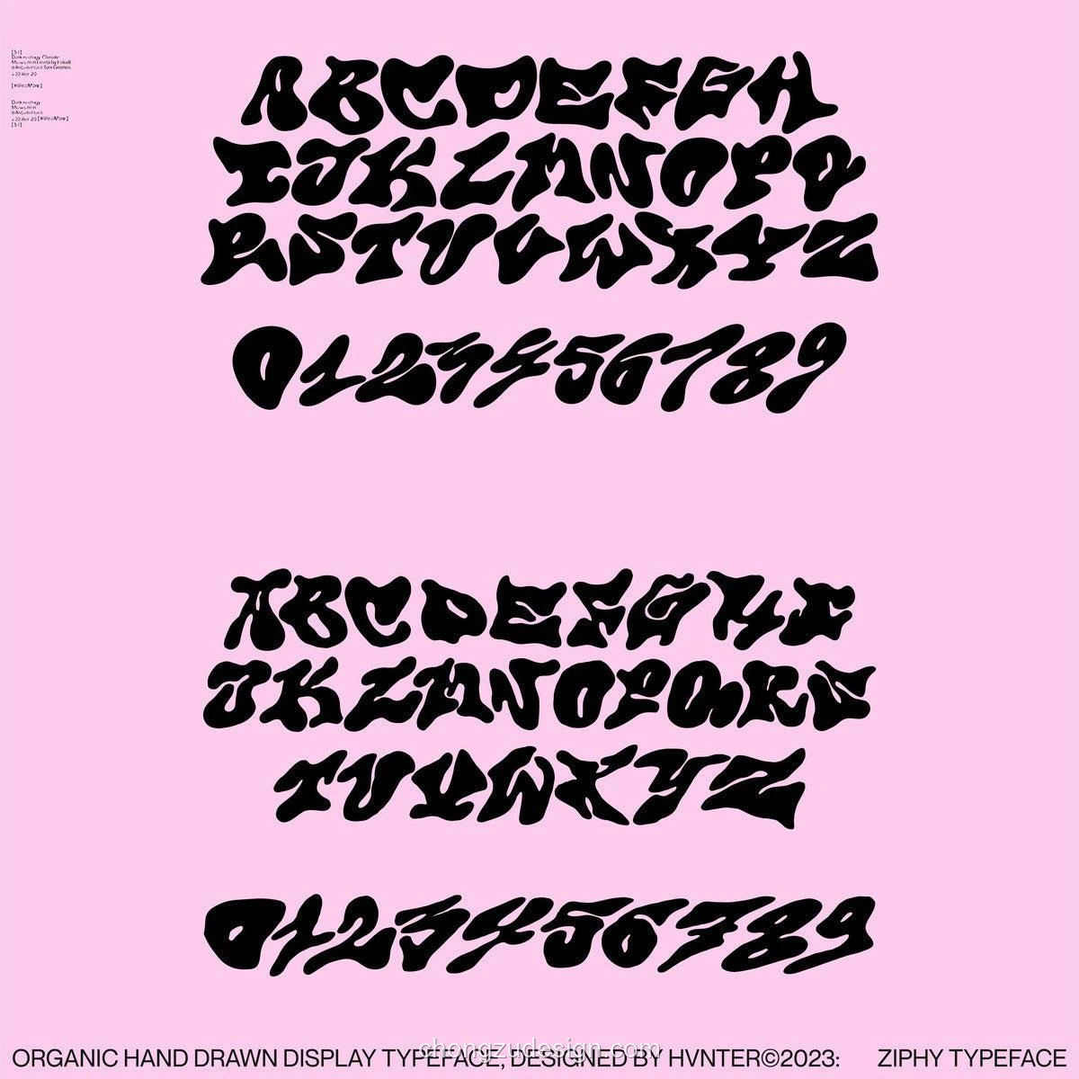 复古Y2K酸性嘻哈手绘抽象Logo标题英文字体（0373）效果展示图 7/9