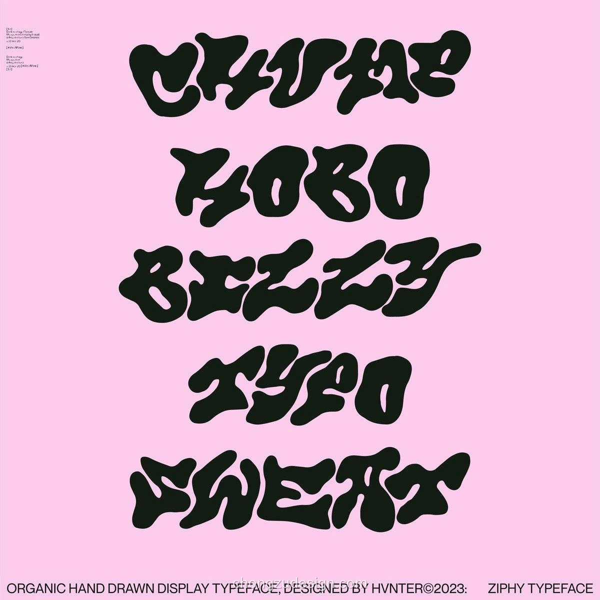 复古Y2K酸性嘻哈手绘抽象Logo标题英文字体（0373）效果展示图 8/9