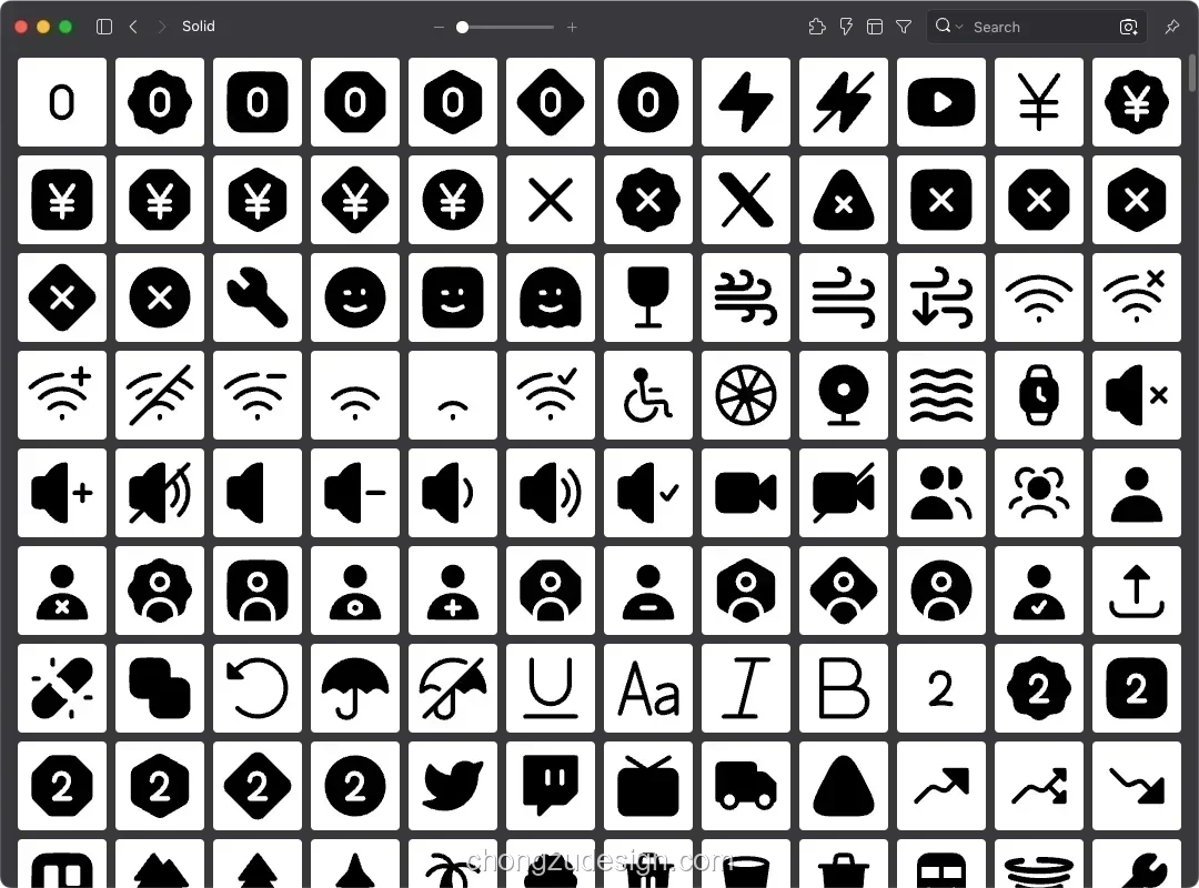 1290款可商用极简圆角UI线性填充SVG矢量图标素材（0379）效果展示图 2/6